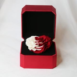 【Flower Plus】紅白庫伊拉 愛心永生花盒(永生花)