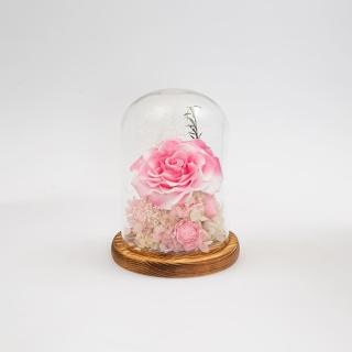 【Flower Plus】夢幻愛戀 永生花玻璃罩(永生花乾燥花)