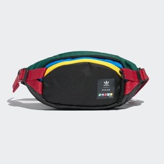 【adidas 愛迪達】腰包 小包 慢跑 運動包  WAISTBAG HE3086 黑綠