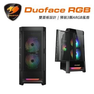 【COUGAR 美洲獅】DUOFACE RGB 雙面俠 中塔機箱 雙面板設計 電腦機殼