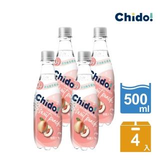 【Chido 趣多】水蜜桃風味+膳食纖維4.5GV氣泡水500mlx4入