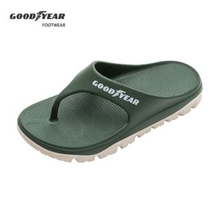 【GOODYEAR 固特異】悍徒-雙密度越野拖鞋/男 輪胎底紋 厚底緩震 高支撐 綠色(GAML23315)