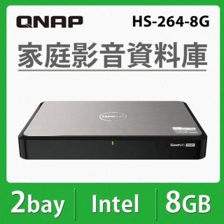 【QNAP 威聯通】HS-264-8G 2Bay NAS 網路儲存伺服器 搭希捷 4TB*2 +APC UPS BV500