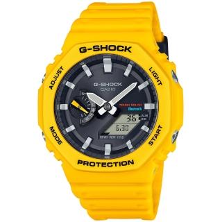 【CASIO 卡西歐】G-SHOCK 藍牙 太陽能 八角農家橡樹雙顯手錶(GA-B2100C-9A)