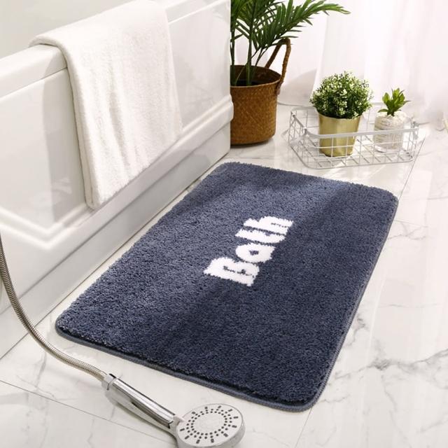 【ANTIAN】2入組 雪尼爾加厚防滑吸水地墊40*60cm(高密度絨毛/浴室用/止滑升級)