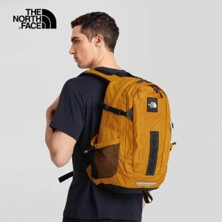 【The North Face】北面男女款黃色防潑水舒適背負休閒後背包｜3KYJAUV