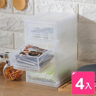 【真心良品】瓦特MINI桌上型3小抽收納盒-4入(整理盒 小物置物盒 KEYWAY)
