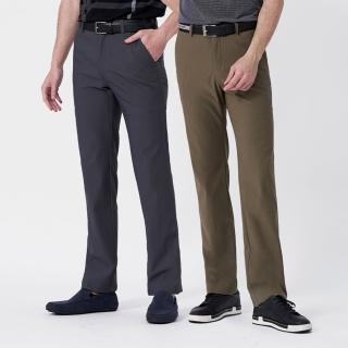 【pierre cardin 皮爾卡登】網路獨家 男款 四面彈舒適透氣內伸縮腰頭休閒長褲(三色任選)