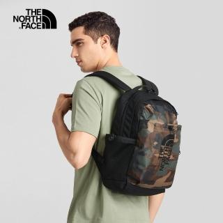 【The North Face】北面男女款棕黑迷彩防潑水耐磨休閒後背包｜52TB5E8