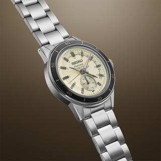 【SEIKO 精工】Presage 60年代復刻動力儲存顯示機械錶-米色x銀/40.8mm(SSA447J1/4R57-00T0S)