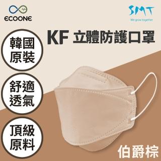 【ECOONE】韓國製造KF80成人款立體防護口罩 兩盒共50片(三色可選 25入/盒)