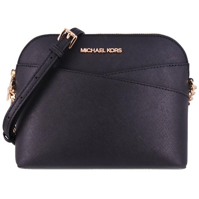 【Michael Kors】JET SET TRAVEL系列 防刮拚色皮革 金字 貝殼 斜背包 MK貝殼包(多色任選)