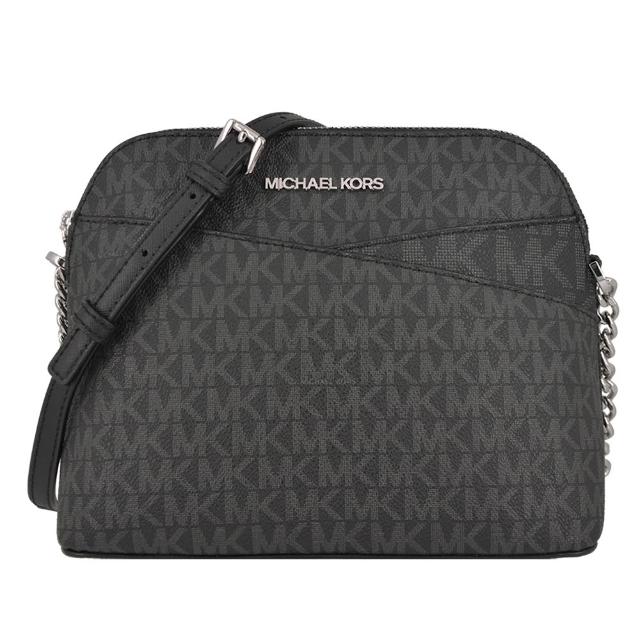 【Michael Kors】JET SET TRAVEL系列 防刮拚色皮革 金字 貝殼 斜背包 MK貝殼包(多色任選)