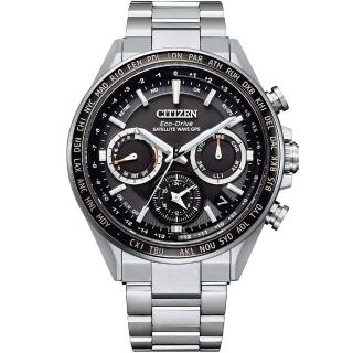 【CITIZEN 星辰】GPS衛星對時萬年曆光動能鈦金手錶-44.3mm(CC4015-51E)