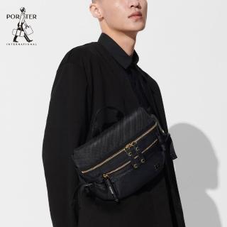 【PORTER INTERNATIONAL】NEW HEAT圓弧感腰包(黑)