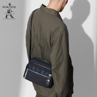 【PORTER INTERNATIONAL】NEW HEAT雙層斜肩包-S(深藍)