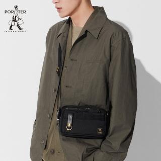 【PORTER INTERNATIONAL】NEW HEAT雙層斜肩包-XS(黑)