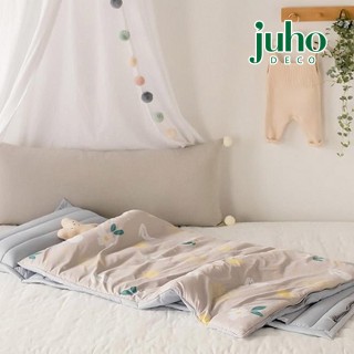 【韓國 Juho deco】兒童抗敏防蹣睡袋-花朵小兔(附收納袋)