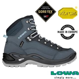 【LOWA】女 歐洲製造 RENEGADE GTX 中筒防水透氣多功能健行鞋/登山鞋(LW320945-0619 煙藍)