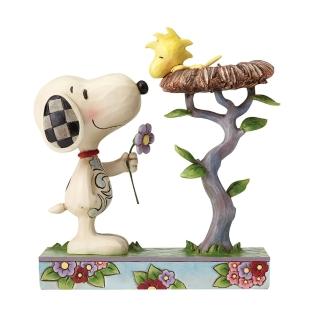 【Enesco】精品家飾 SNOOPY史努比與鳥巢上的胡士托居家擺飾