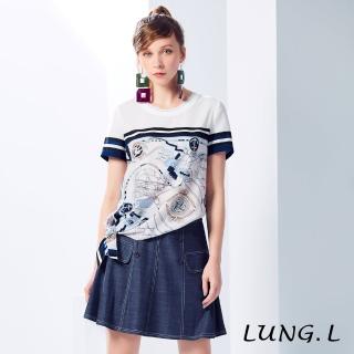 【LUNG.L 林佳樺】LL01E#藍色仿牛仔俏麗褲裙(女裝)