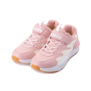 【DIADORA】22-24.5cm 魔鬼氈寬楦運動鞋 粉 大童鞋 DA11076