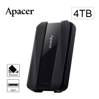 【Apacer 宇瞻】AC533 4TB USB3.2 Gen1 2.5吋防護型行動硬碟-黑