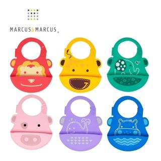 【MARCUS&MARCUS】動物樂園矽膠立體圍兜(多款繽紛任選)