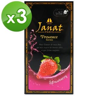 【咖樂迪咖啡農場】Janat 普羅旺斯系列草莓茶 3入組(2gx25入x1袋)
