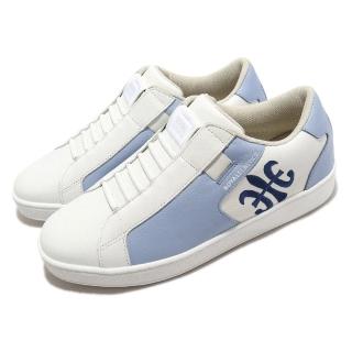 【ROYAL Elastics】休閒鞋 Icon 2.0 男鞋 白 淺藍 經典 彈力鞋帶 包覆 真皮革(02622055)