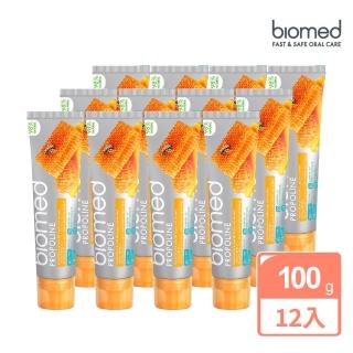 【Biomed】蜂膠全效護理牙膏12入組_momo限定組(100g*12入)