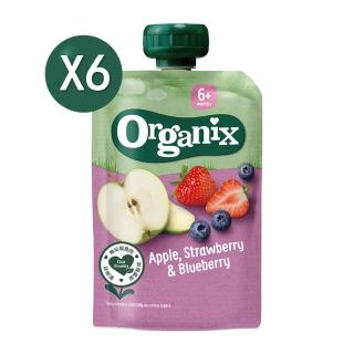【Organix】水果纖泥-蘋果草莓藍莓(100gX6)