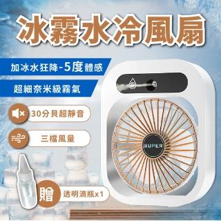 【Light Life】清涼奈米噴霧 空調水冷扇 冷風扇 2色(usb 風扇 水冷扇 噴霧風扇)