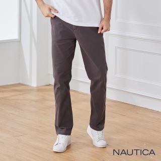 【NAUTICA】男裝修身小直筒休閒長褲(深灰)