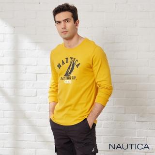 【NAUTICA】男裝經典品牌圖騰長袖T恤(黃色)