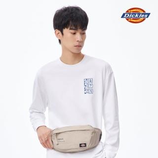 【Dickies】男女款沙色經典三色Logo休閒腰包｜DK010891CH1