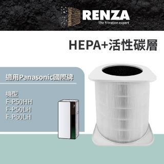 【RENZA】濾網適用Panasonic國際牌F-P50HH 10坪雙重淨化空氣清淨機(替代F-ZMTS50W)