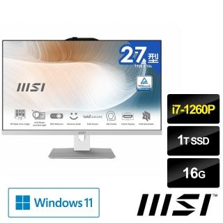 【MSI 微星】Modern AM272P 12M-094TW 27型AIO液晶電腦(i7-1260P/16G/1T SSD/Win11)
