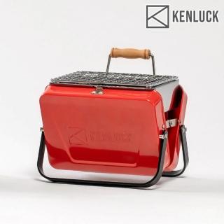 【KENLUCK】迷你攜帶型烤肉架 / 桔橙紅-陽極黑腳架(烤爐 烤肉爐 BBQ 焚火台 火爐 台灣品牌)