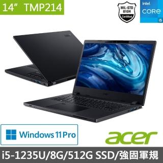 【Acer 宏碁】TravelMate TMP214-54-59ZN 14吋商用筆電(i5-1235U/8G/512G SSD/Iris Xe/Win11P)