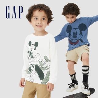 【GAP】男幼童 Gap x Disney 迪士尼聯名 長袖T恤(431423-灰藍色)