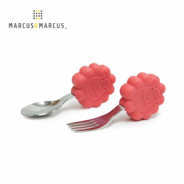 【MARCUS&MARCUS】動物樂園寶寶手握訓練叉匙含盒(多款任選)