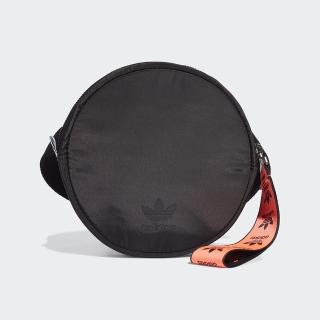 【adidas 愛迪達】腰包 斜背包 運動包 三葉草 WAISTBAG ROUND 黑 FL9617