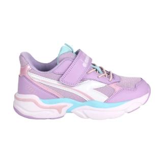 【DIADORA】19-23CM_女中童生活時尚運動鞋-慢跑 童鞋 寬楦 紫粉水藍(DA13072)