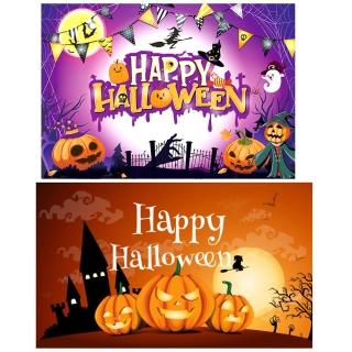【野思】HALLOWEEN 萬聖節背景布 掛布180X115cm(打卡 舞台佈置 萬聖活動)