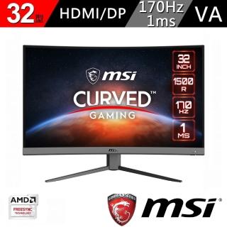 【MSI 微星】G32C4E2 32型 VA 170Hz 1ms 曲面電競螢幕