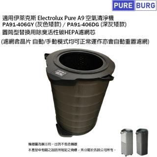 【PUREBURG】適用Electrolux伊萊克斯Pure A9空氣清淨機矮款PA91-406GY PA91-406DG 副廠替換用HEPA濾網