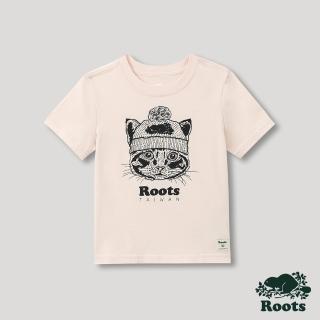 【Roots】Roots 大童- 台灣日系列 毛孩元素短袖T恤(粉色)