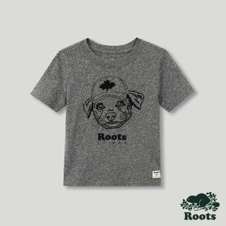 【Roots】Roots 小童- 台灣日系列 毛孩元素短袖T恤(灰色)