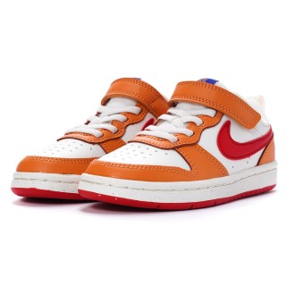 【NIKE 耐吉】休閒鞋 運動鞋 NIKE COURT BOROUGH LOW 2 男鞋 女鞋 大童 白橘(BQ5451119)